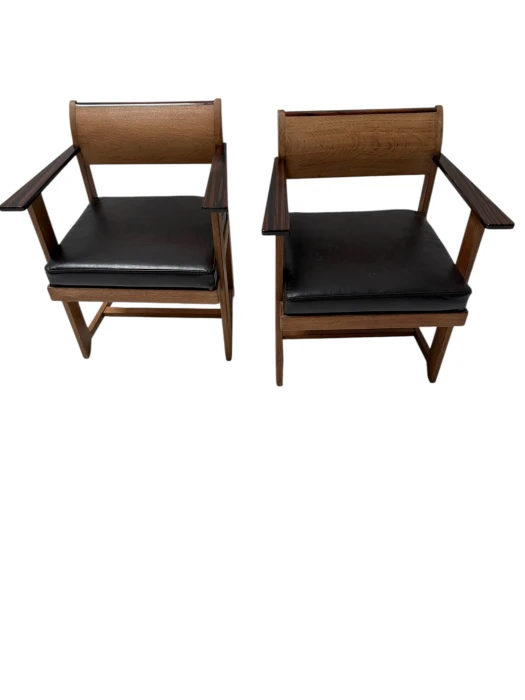 Two Art Deco Modernist Armchairs by Anton Lucas for N.V. Meubelkunst, 1920s